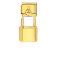 Dangling Gold Lock