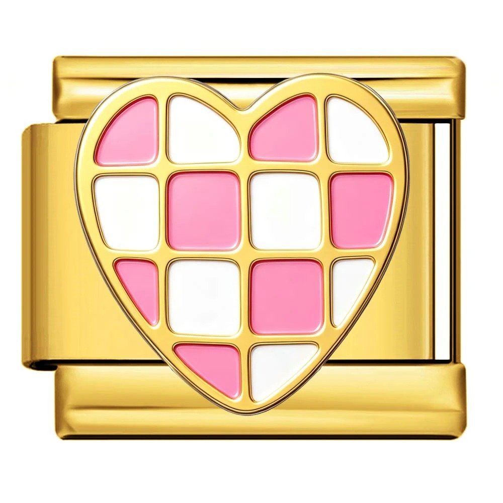 Pink Checkered Heart