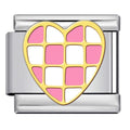 Pink Checkered Heart